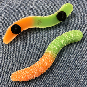 3D “Mango” Sour Gummy Worm Resin Pin