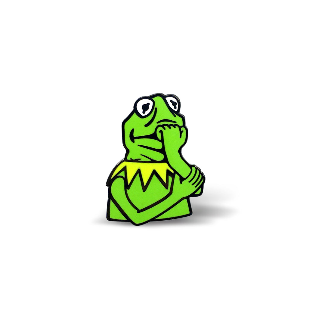 Anxious Kermit Enamel Pin