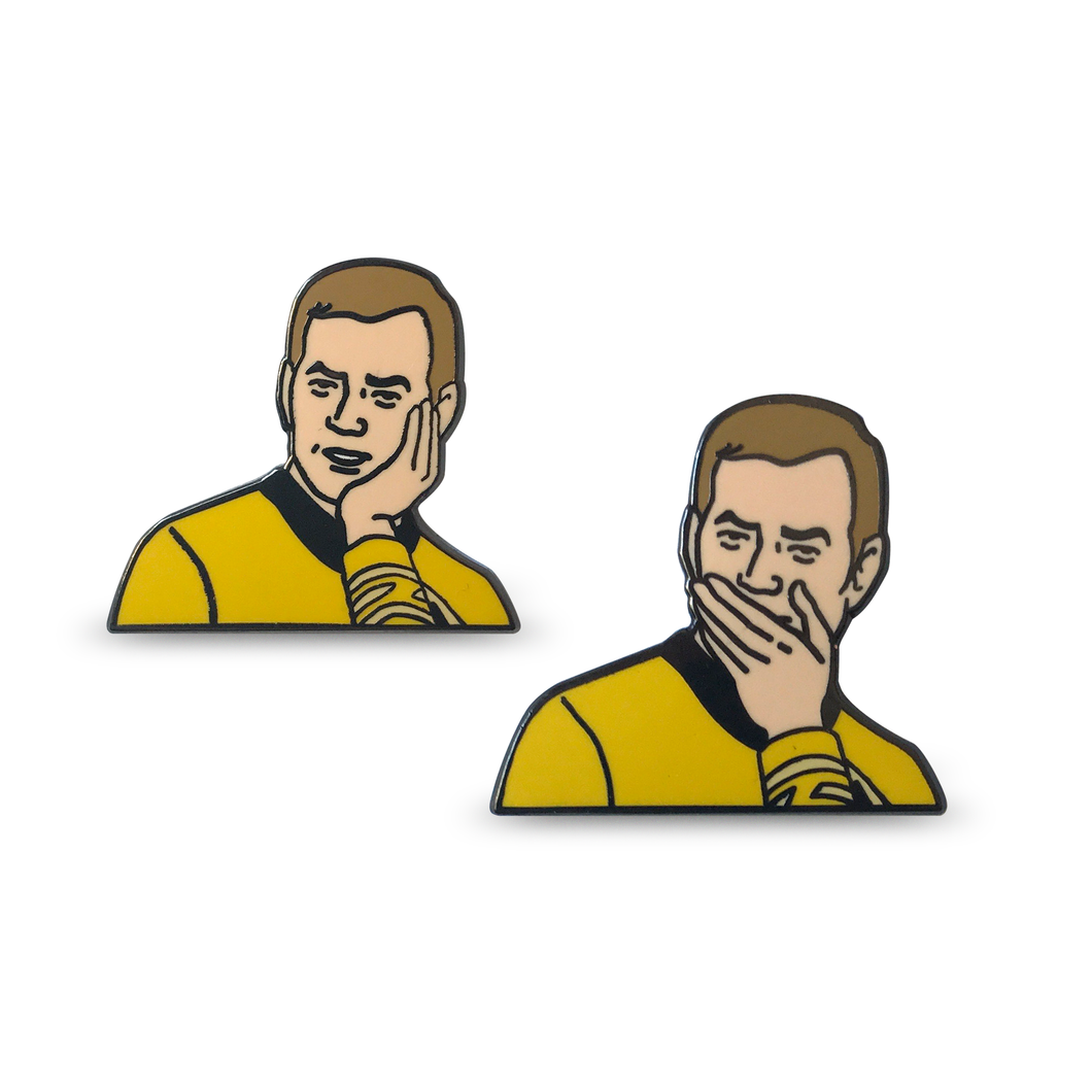 Sarcastically Surprised Kirk 2-Pin Set